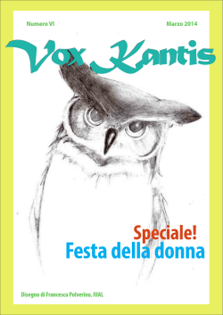 Vox Kantis - Liceo Ginnasio Immanuel Kant