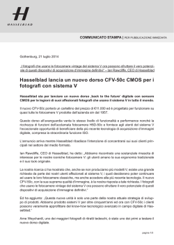 Hasselblad lancia un nuovo dorso CFV