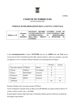 N.30 DEL 23 APRILE RICORSI COMMISSIONE TRIBUTARIA ICI