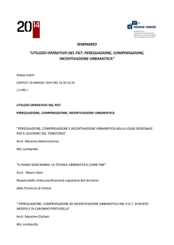 Scarica programma - Ordine degli Architetti Ppc Varese