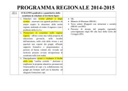 PROGRAMMA REGIONALE 2014-2015 - Liguria