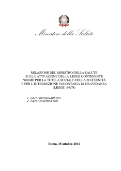 Relazione al Parlamento IVG 2014