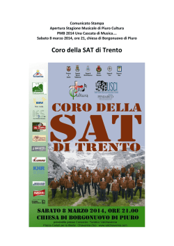 Coro della SAT di Trento - Gruppo bancario Credito Valtellinese