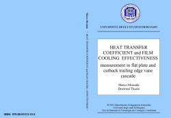 HEAT TRANSFER COEFFICIENT and FILM COOLING