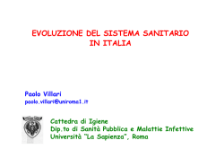 evoluzione del sistema sanitario in italia - e-learning