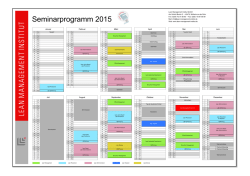 Seminarprogramm 2015 - Lean Management Institut