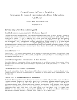 Programma del Corso - A.A. 2013-2014