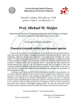 Prof. Michael M. Meijler - Dipartimento di Scienze Chimiche