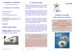 brochure Open Day giornata sollievo 2014