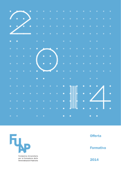 Catalogo corsi Fuap 2014 - CISL Funzione Pubblica