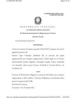 sentenza TAR Veneto n. 1050 del 2014