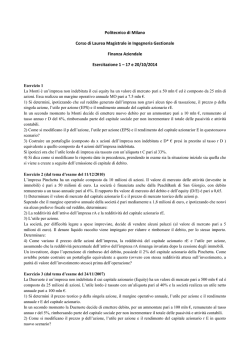 Esercizi #1 - Politecnico di Milano