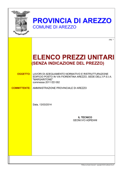 Elenco prezzi - Provincia di Arezzo