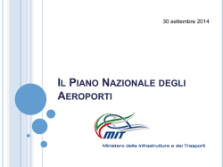 Il Piano Nazionale degli Aeroporti - Ministero delle infrastrutture e