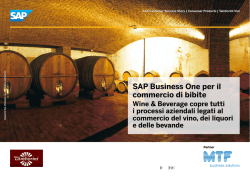 SAP Business One per il commercio di bibite