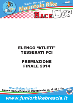 elenco premiati 2014 - Junior Bike Brescia