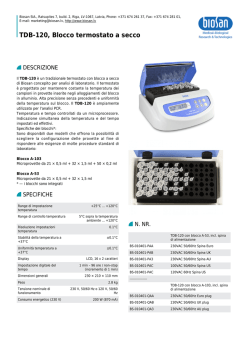TDB-120, Blocco termostato a secco - Opuscolo (PDF)