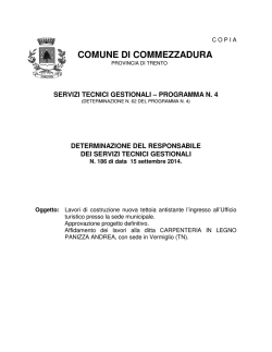 File "Det. n. 186 dd. 15.09.2014 - Affidamento alla Ditta Panizza