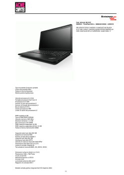 Cod. Articolo 08.5157 N4IDKIX - ThinkPad E531c