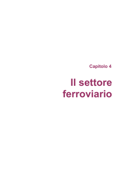 Cap. 4 - Il settore ferroviario - Mobilità - Regione Emilia