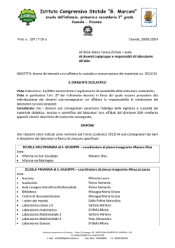 Nomine docenti a.s. 2013-14 - Istituto Comprensivo Marconi
