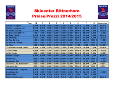 Skicenter Rittnerhorn Preise/Prezzi 2014/2015
