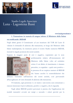 17 ottobre 2014 - Studio Legale Lana Lagostena Bassi