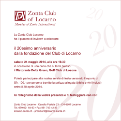 Invito 20 anni Zonta Club Locarno