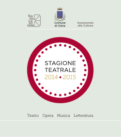 Programma Teatrale stagione 2014-2015