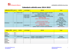 Calendario attività anno 2014-2015
