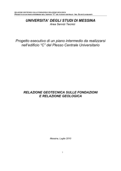 Relazione geotecnica - Università degli Studi di Messina