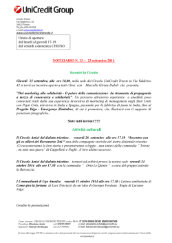 n. 13 del 23 settembre 2014 - UniCredit Circolo Trieste