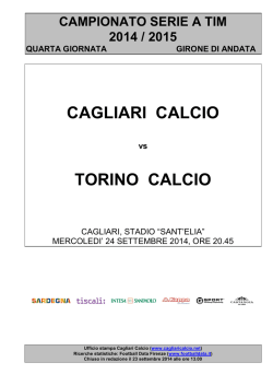 Cagliari-Torino - 4° giornata serie A