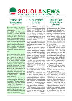 ScuolaNews 7/2014 - Cisl Scuola Puglia