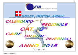 CALENDARIO INVERNALE CAT. B -2015- - Home Page