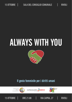 Volantino - Always with you - Rivoli