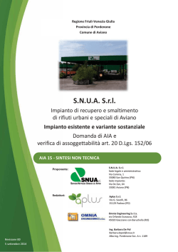 S.N.U.A. S.r.l. - Regione Autonoma Friuli Venezia Giulia