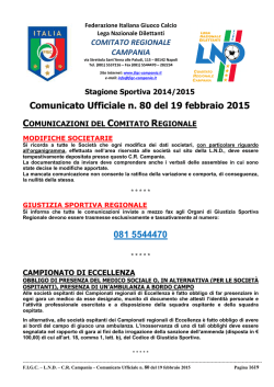 cu 80 2014-2015 - Comitato Regionale Campania