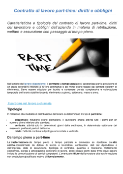 Contratto di lavoro part-time: diritti e obblighi