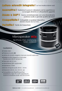 MS6 ‐ Vibrospeaker con lettore microSD integrato