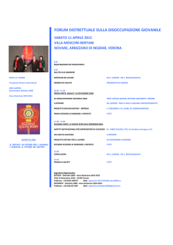 Programma Forum - Distretto Rotary 2060