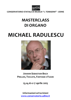 michael radulescu - Conservatorio statale di Musica Jacopo Tomadini