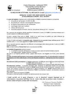 modalita` e costi 2015.pdf - Oasi WWF Bosco di San Silvestro