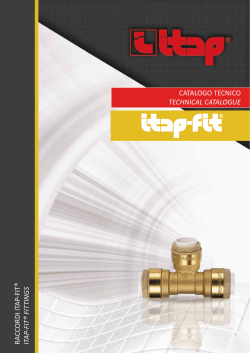 catalogo tecnico technical catalogue ra ccordi itap-fit® itap