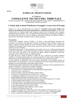 Presentazione Corso - Ordine dei Geologi della Regione Umbria