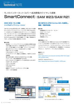 モノのインターネット（IoT）へ低消費電力ワイヤレス提案 SmartConnect