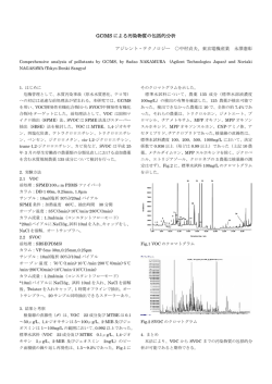15:00 GC/MSによる汚染物質の包括的分析 中村 貞夫