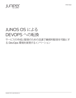 Junos OS による DevOps への転換