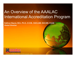 An Overview of the AAALAC International Accreditation Program