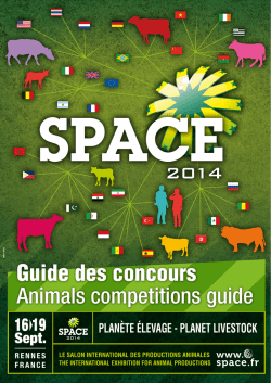 Guide des concours Animals competitions guide